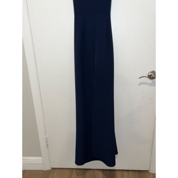 Lovers and Friends Navy Blue Helena Gown Maxi Dress Women size 4 - Picture 5 of 12
